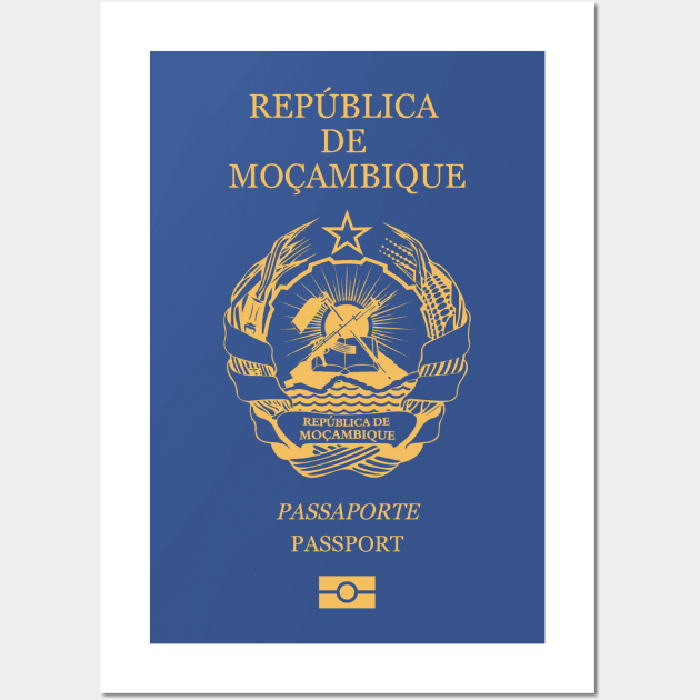 Mozambique passport Wall Art by Travellers